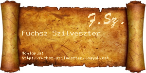 Fuchsz Szilveszter névjegykártya